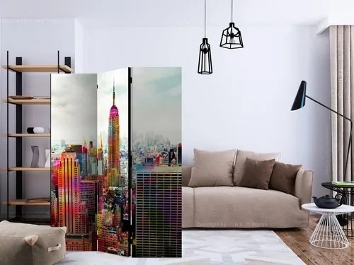 Διαχωριστικό με 3 τμήματα - Colors of New York City [Room Dividers]