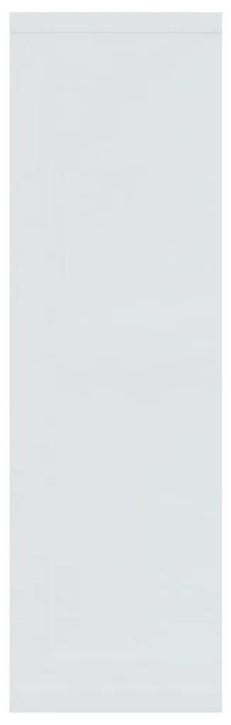 vidaXL Ραφιέρα Τοίχου Γυαλ. Λευκή 85x16x52,5 εκ. Επεξεργασμένο Ξύλο