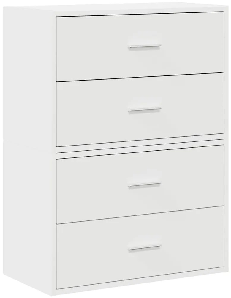 vidaXL Ντουλάπια με 2 συρτάρια 2 τεμάχια Λευκό 60x31x40 cm