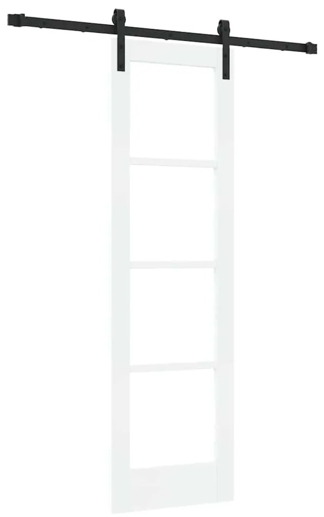 vidaXL Συρόμενη Πόρτα ORKDAL Λευκό 61 x 198.5 εκ. Ξύλο και μέταλλο