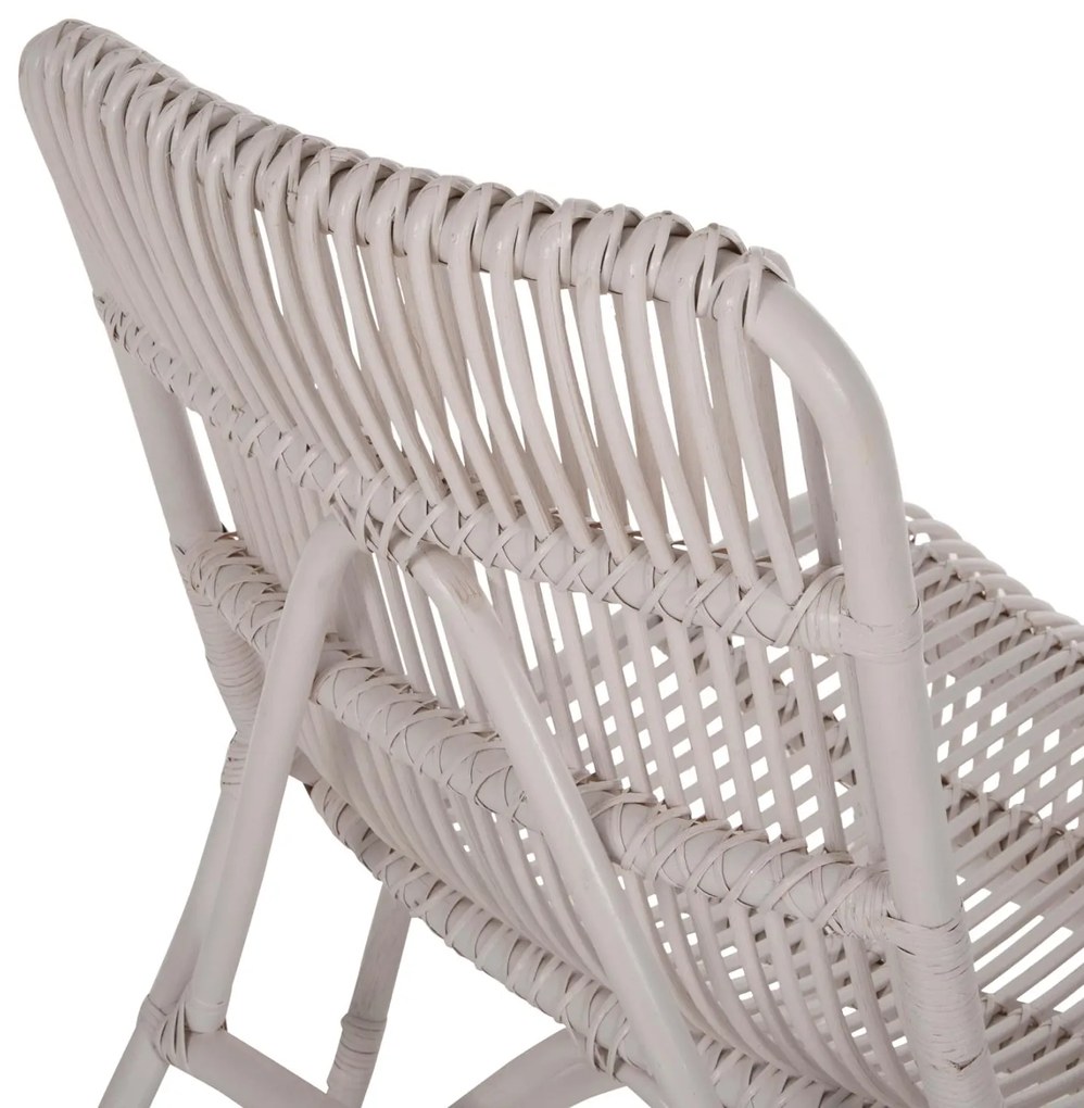Καρέκλα - Πολυθρόνα BRONNY C9644.02 Λευκό Rattan 60x82x92Υ εκ. 60x2x92 εκ.