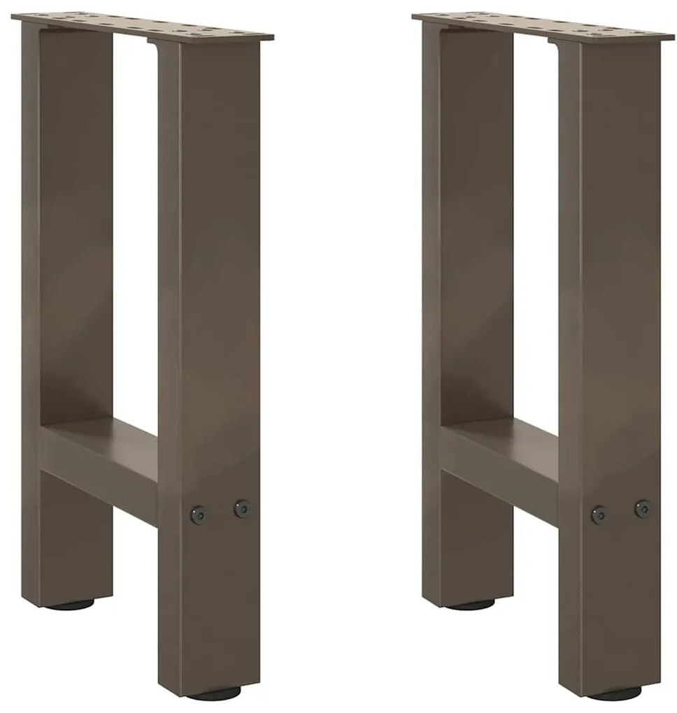 vidaXL Πόδια Τραπεζιού Σαλονιού 2 τεμ. Φυσικό Ατσάλι 38x(42-43) εκ. Ατσάλι