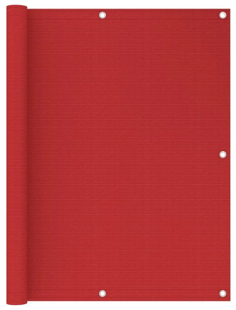 Διαχωριστικό Βεράντας Κόκκινο 120 x 500 εκ. από HDPE