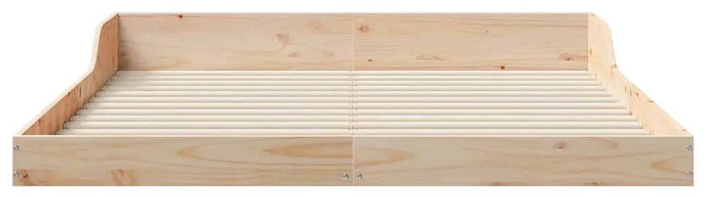 vidaXL Σκελετός Κρεβατιού Καφέ 140 x 210 cm Μασίφ ξύλο πεύκου