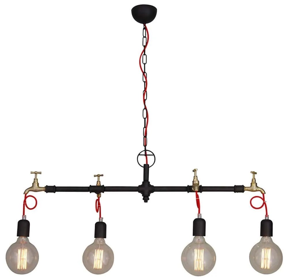 Φωτιστικό Οροφής - Ράγα HL-083T-4 77-2792 Hikari Brown Rusty  Homelighting Metal