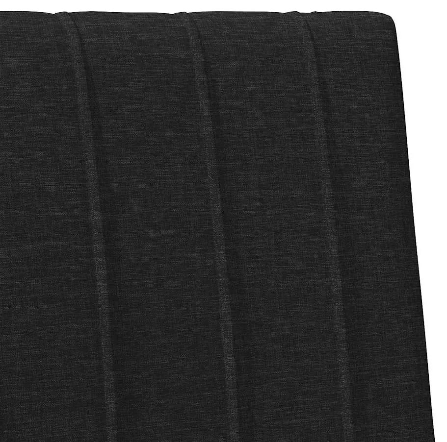 vidaXL Ταπετσαρισμένο κεφαλάρι Μαύρο 90 cm Στερεά ξυλεία πεύκου