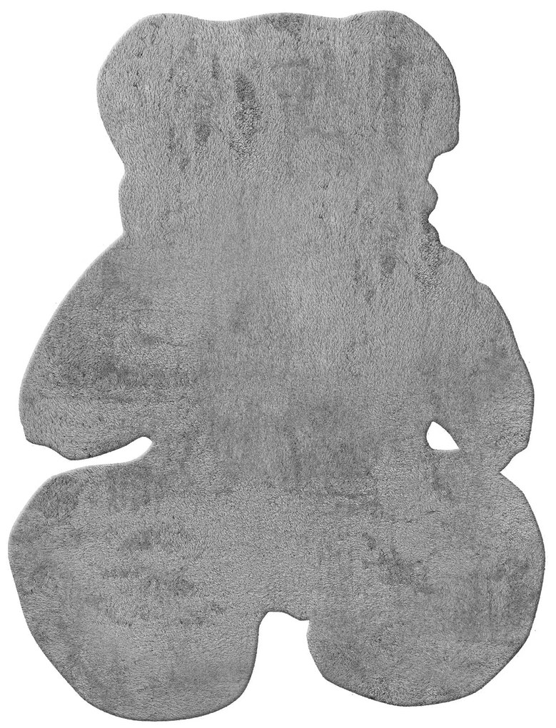 Παδικό Χαλί FEATHERY GREY TEDDY BEAR 90 x 110 εκ.