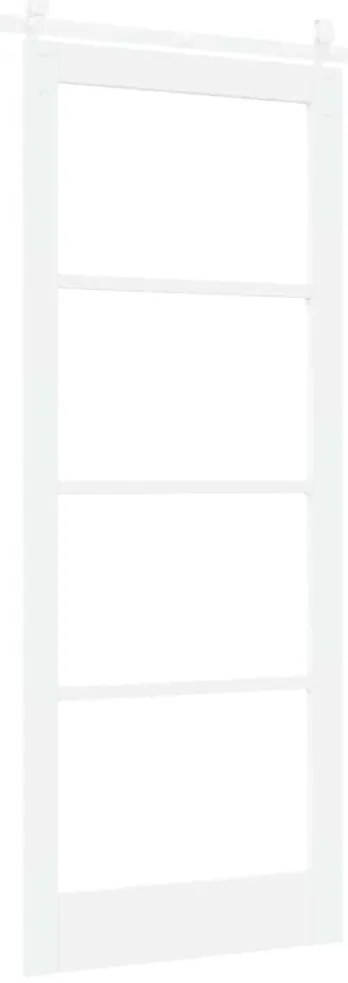 vidaXL Ολισθητή Πόρτα Χειροκίνητος Λευκό 86 x 211 cm Ξύλο και μέταλλο
