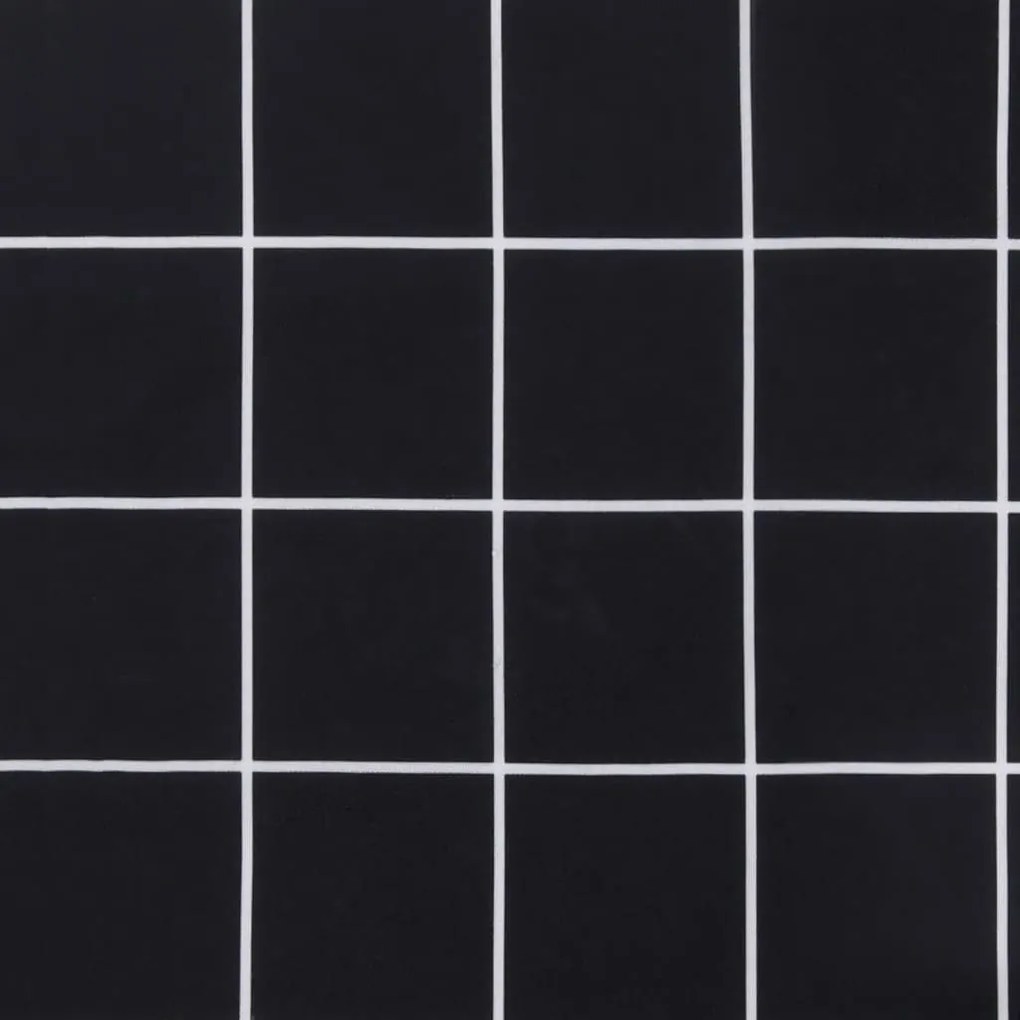 vidaXL Μαξιλάρι Πάγκου Μαύρο Καρό 200 x 50 x 7 εκ. Υφασμάτινο