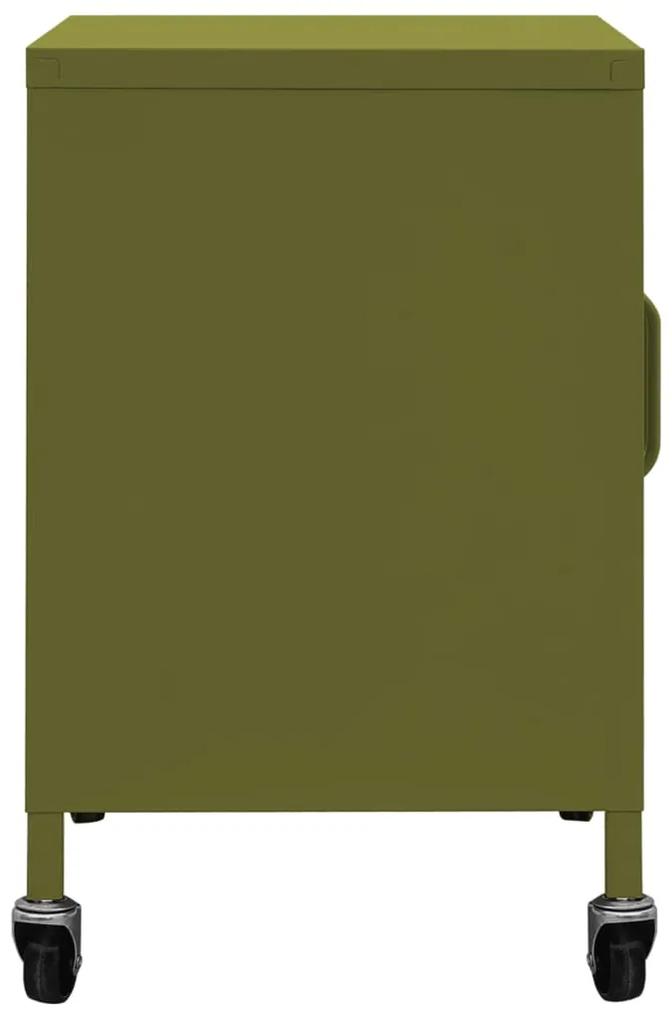 vidaXL Ντουλάπι Αποθήκευσης Πράσινο Λαδί 60 x 35 x 56 εκ. από Ατσάλι
