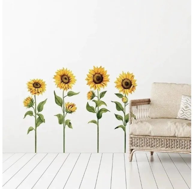 Αυτοκόλλητα Τοίχου Βινυλίου Sunflowers 44240 Ango-44240-Κίτρινο 44240