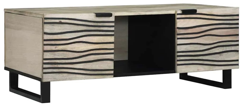 vidaXL Τραπεζάκι σαλονιού Μπεζ και Μαύρο 100 x 54 x 40 εκ