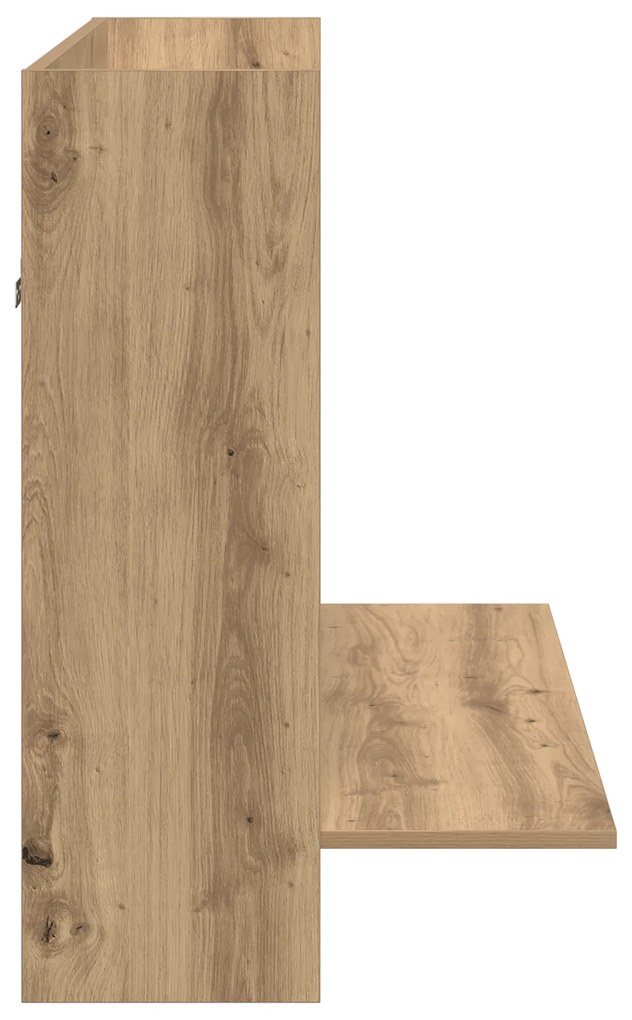 vidaXL Γραφείο Τοίχου Μαύρης Δρυός 105x48x75 cm Επεξεργασμένο Ξύλο