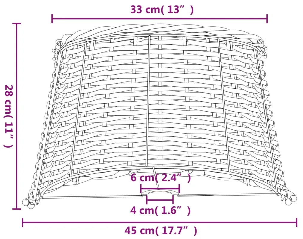 ΚΑΠΕΛΟ ΦΩΤΙΣΤΙΚΟΥ ΚΑΦΕ Ø45X28 ΕΚ. ΑΠΟ WICKER 364394