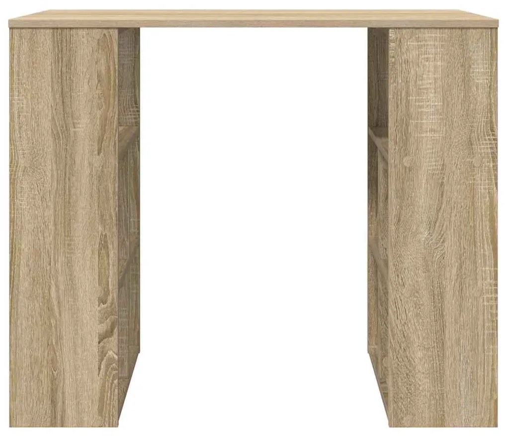 vidaXL Γραφείο με ράφι Sonoma Δρυς 90 x 50 x 75 εκ. Επεξεργασμένο ξύλο