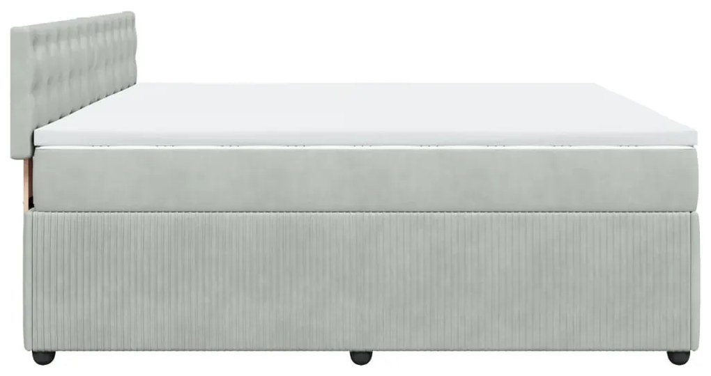 ΚΡΕΒΑΤΙ BOXSPRING ΜΕ ΣΤΡΩΜΑ ΑΝΟΙΧΤΟ ΓΚΡΙ 180X200 ΕΚ. ΒΕΛΟΥΔΙΝΟ 3290118