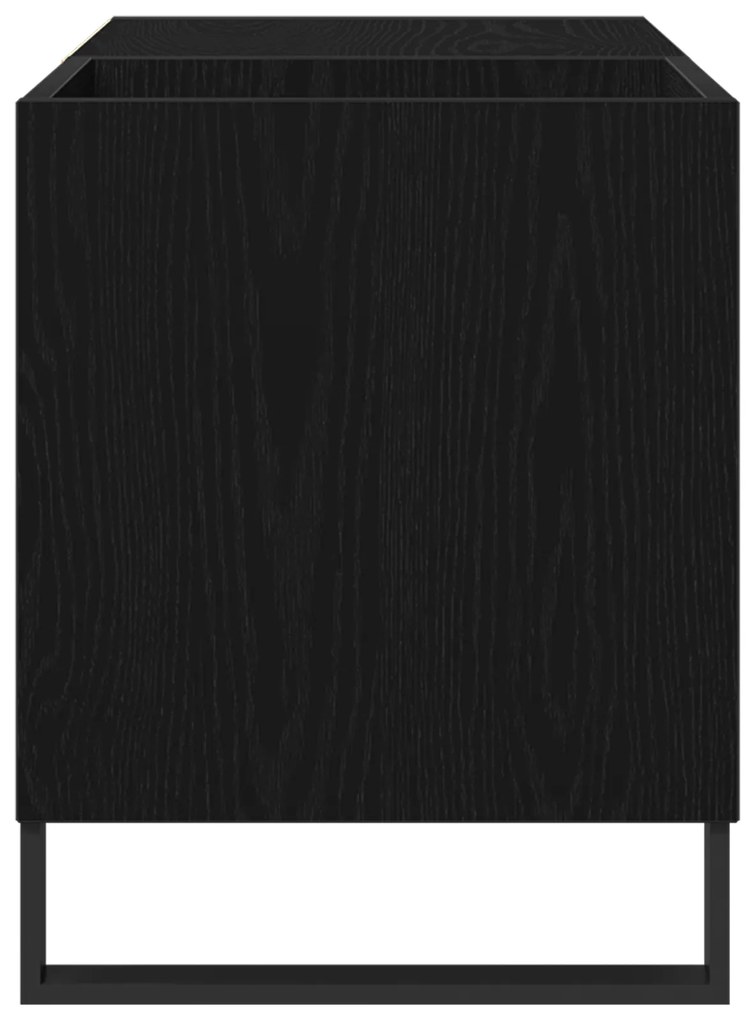 vidaXL Μαύρη Ντουλάπα Δίσκων από Σφένδαμο 84,5x38x48 εκ. Κατεργασμένο Ξύλο