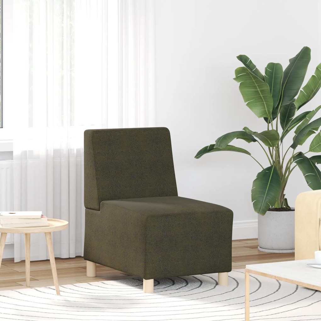 vidaXL Καθίσμα Σαλονιού 3 pcs Πράσινο Ψεύτικο σουέτ δέρμα