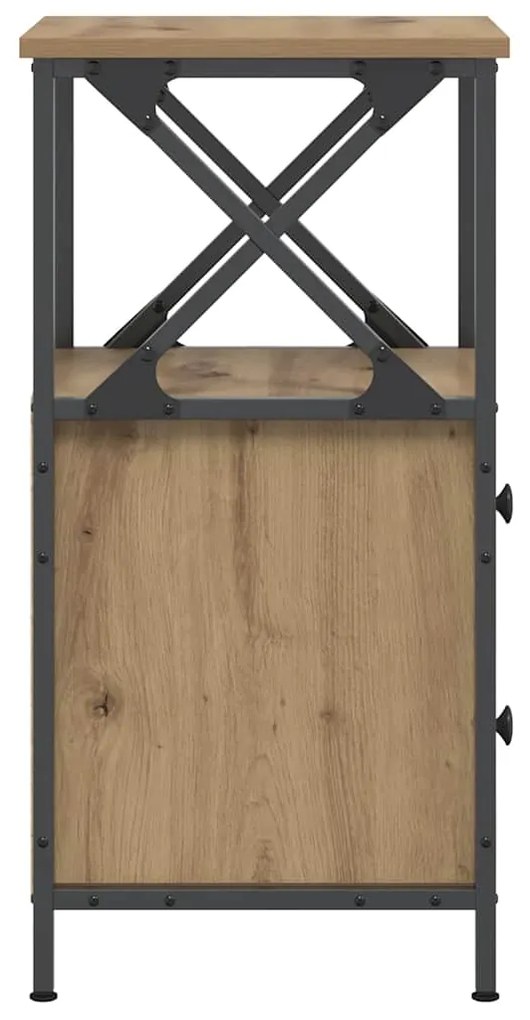 vidaXL Κομοδίνο Artisan Oak 34x35,5x70 cm Κατασκευασμένο ξύλο