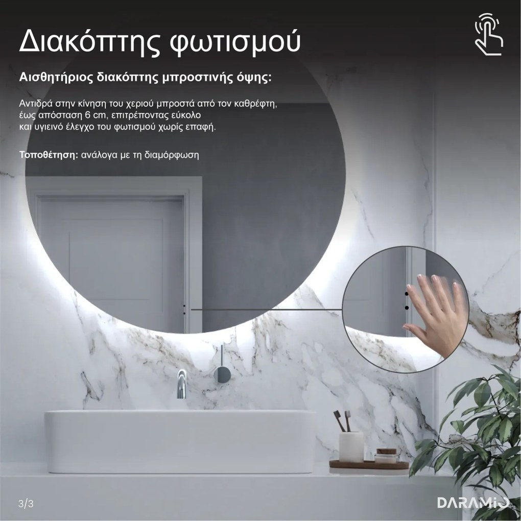 Άτυπος καθρέφτης με Φως LED G6