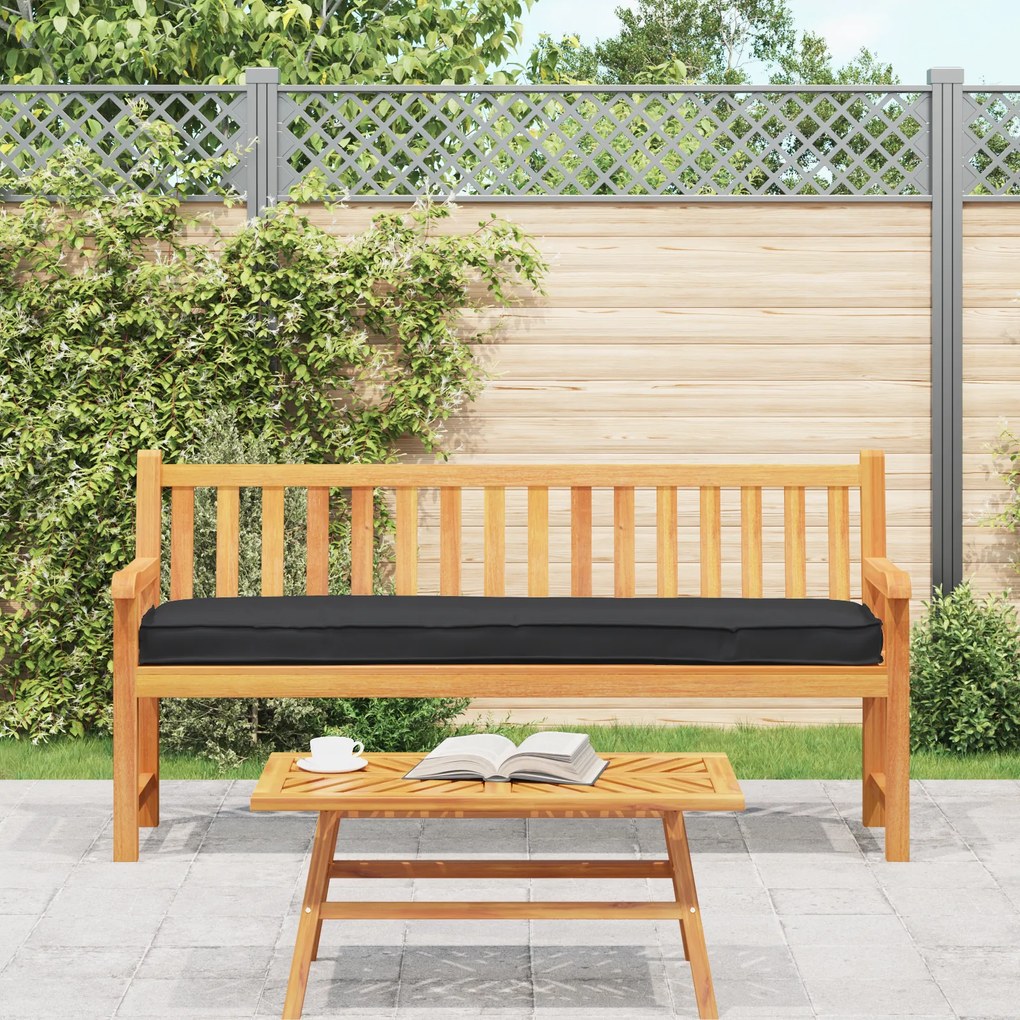 vidaXL Cushion για Παλέτα για Παγκάκι Μαύρο 180x40x8 εκ. από Υφασμα Oxford