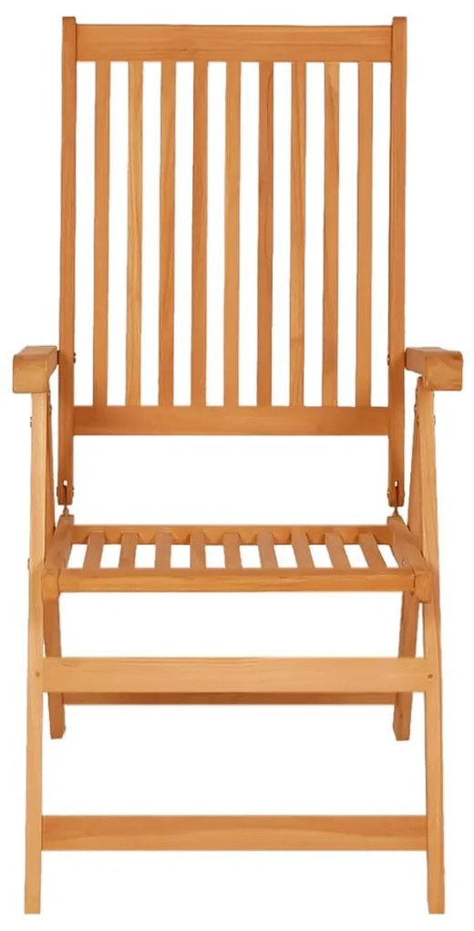 vidaXL Καρέκλες Κήπου 6 τεμ. από Μασίφ Ξύλο Teak &amp; Γκρι Καρό Μαξιλάρια