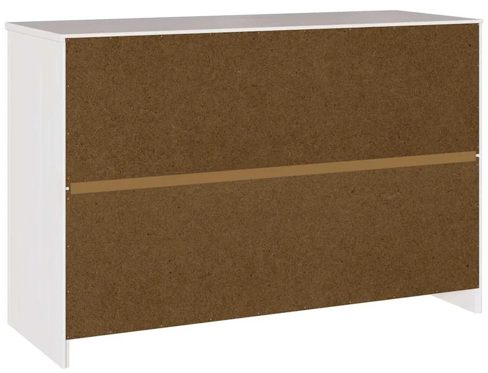 vidaXL Λευκό 114 x 43 x 75.5 εκ Μασίφ ξύλο πεύκου