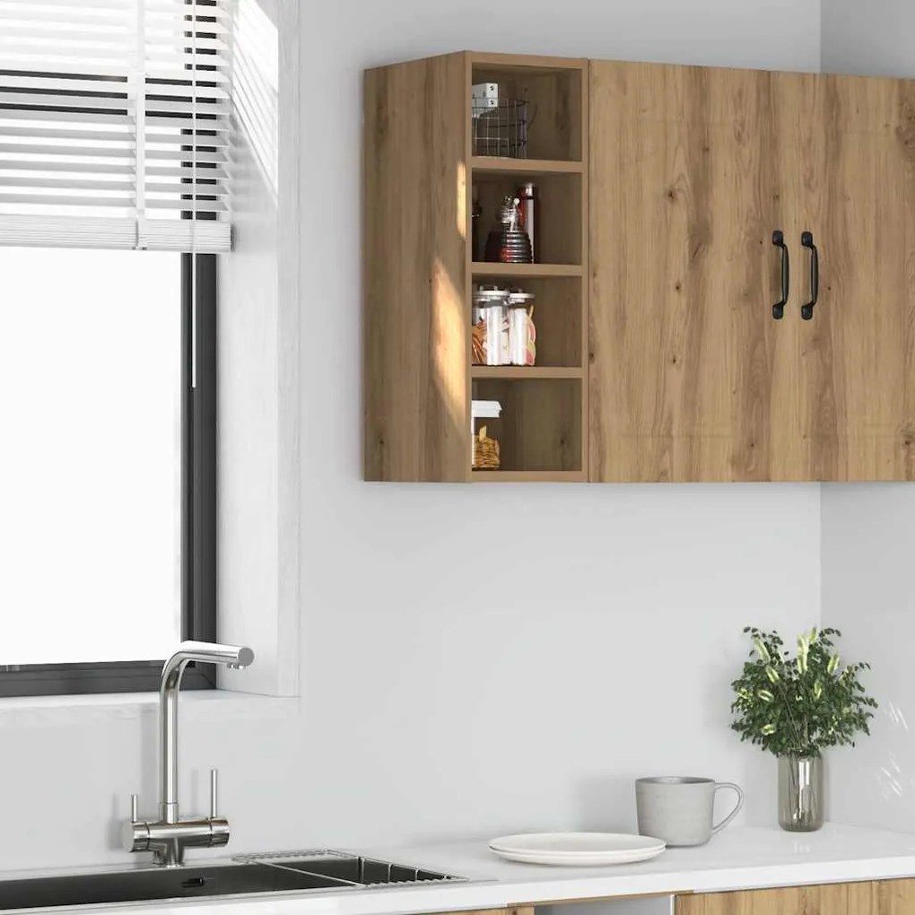 vidaXL κρεμαστό ντουλάπι Riga Artisan Oak 20x29,5x60 cm Ξύλο μηχανής