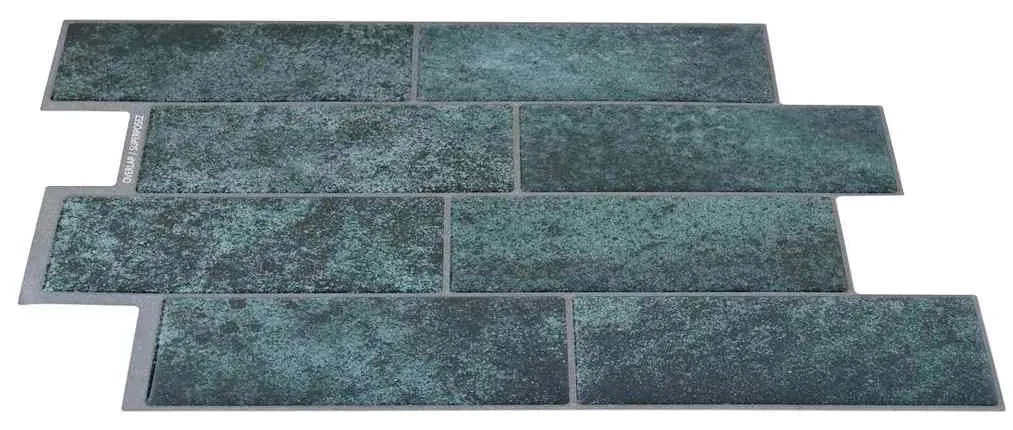 vidaXL Πλακάκι Subway 10 pcs Μπλε Πράσινο 29 x 21 εκ