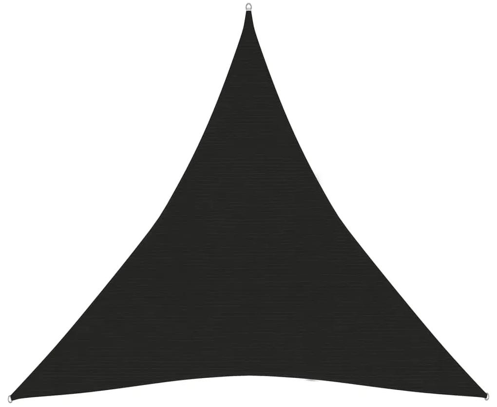 vidaXL Πανί Σκίασης Μαύρο 3,6 x 3,6 x 3,6 μ. από HDPE 160 γρ./μ²