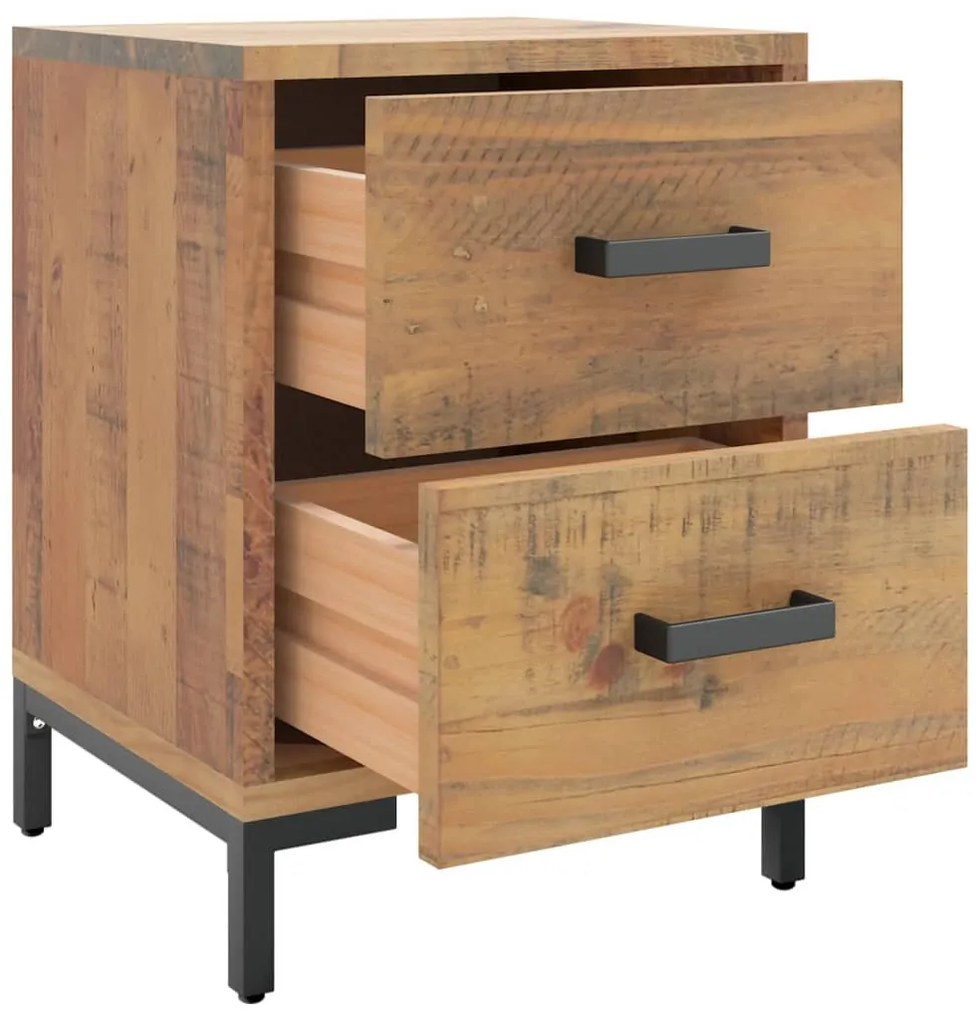 vidaXL Κομοδίνα 2 τεμ. 36 x 30 x 45 εκ. από Μασίφ Ξύλο Πεύκου