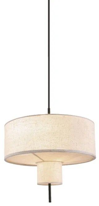 Φωτιστικό Οροφής Δίφωτο Aca Anafi MP240323 Black/Beige