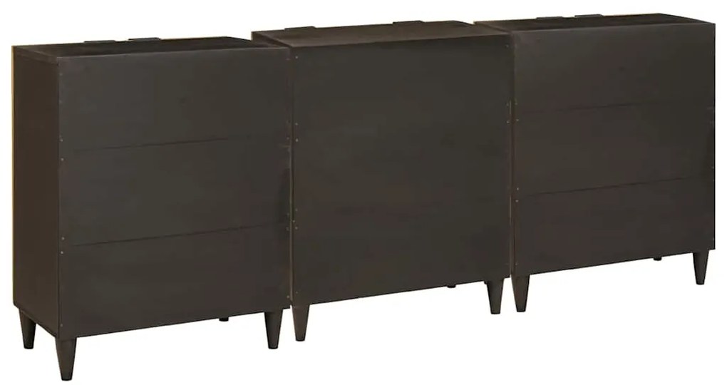 vidaXL Πλαϊνό γραφείο 3 pcs Μαύρο και Χρυσό 60 x 33 x 75 cm