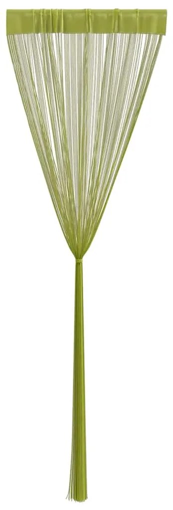 vidaXL Κουρτίνες με Κρόσσια 2 τεμ. Πράσινες 100 x 250 εκ.