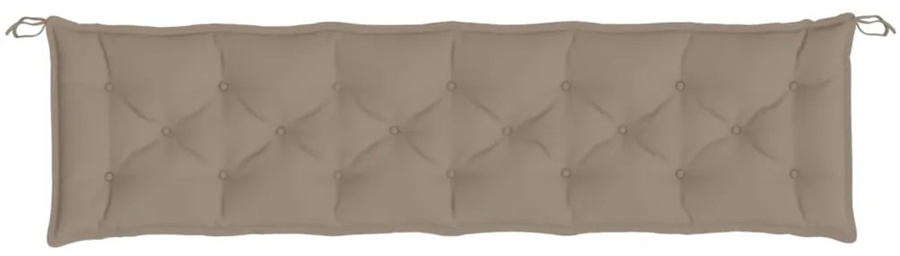 vidaXL Μαξιλάρια Πάγκου Κήπου 2 τεμ. Taupe 200x50x7cm Ύφασμα Oxford