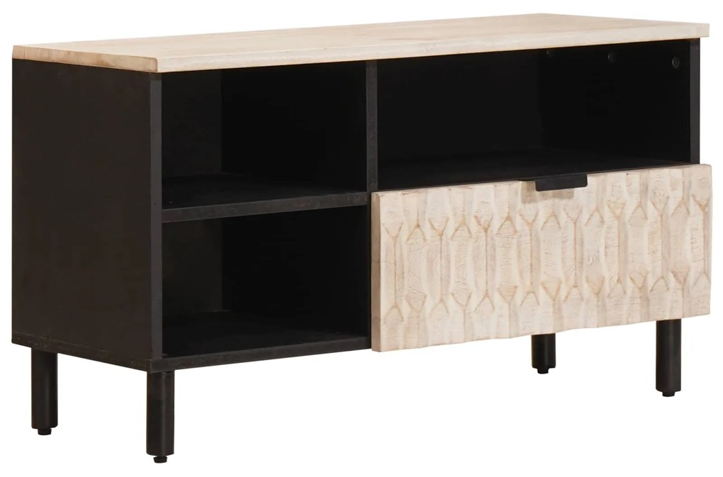 Ντουλάπι TV με ράφι Λευκό Φινίρισμα Καθαρισμού 80 x 33 x 46 εκ