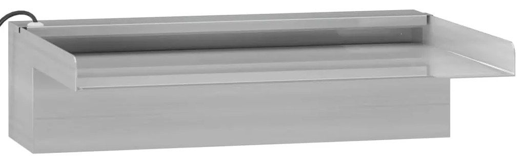 vidaXL Σιντριβάνι Καταρράκτης Πισίνας με RGB LED 30 εκ Ανοξειδ. Ατσάλι