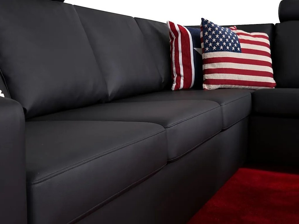 Γωνιακός Καναπές Scandinavian Choice C114, Μαύρο, 284x223x80cm, Πόδια: Πλαστική ύλη | Epipla1.gr