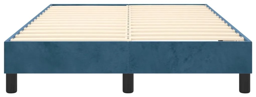vidaXL Πλαίσιο Κρεβατιού Boxspring Σκούρο Μπλε 120x200 εκ. Βελούδινο