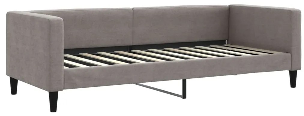 vidaXL Καναπές Κρεβάτι Συρόμενος Taupe 80x200 εκ. Υφασμάτινος Στρώματα