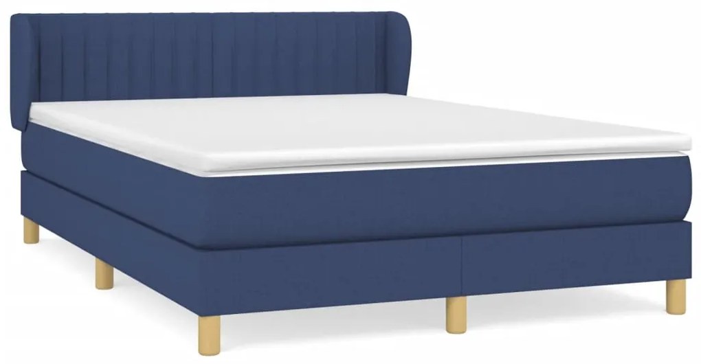 ΚΡΕΒΑΤΙ BOXSPRING ΜΕ ΣΤΡΩΜΑ ΜΠΛΕ 140X200 ΕΚ. ΥΦΑΣΜΑΤΙΝΟ 3126971