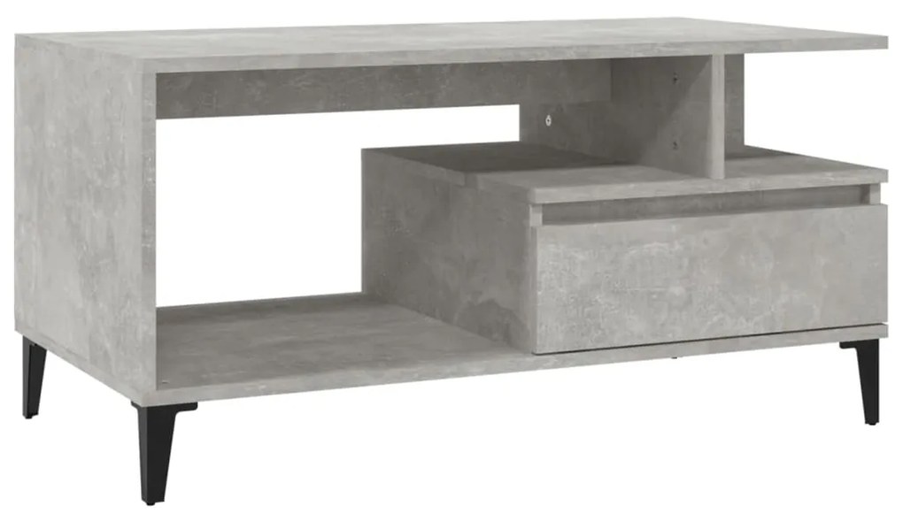 vidaXL Τραπεζάκι Σαλονιού Γκρι Σκυρ. 90x49x45 εκ. Επεξεργασμένο Ξύλο