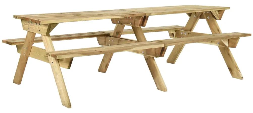 Τραπέζι Πικ-νικ με Παγκάκια 220x122x72 εκ. Εμποτ. Ξύλο Πεύκου