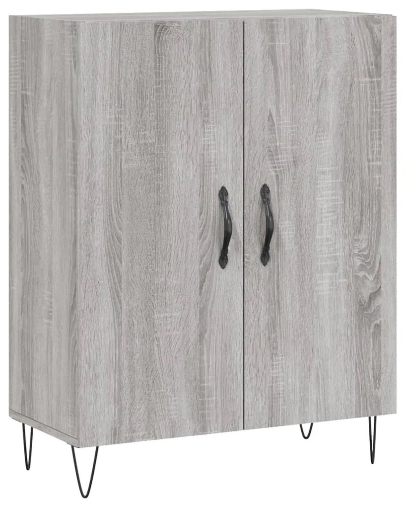 vidaXL Ντουλάπι Γκρι Sonoma 69,5 x 34 x 180 εκ. Επεξεργασμένο Ξύλο