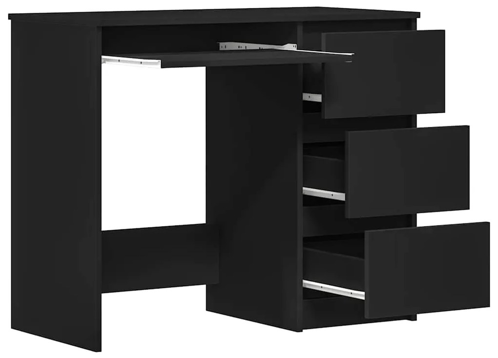 vidaXL Γραφείο Μαύρο 90 x 45 x 76 εκ. από Επεξ. Ξύλο