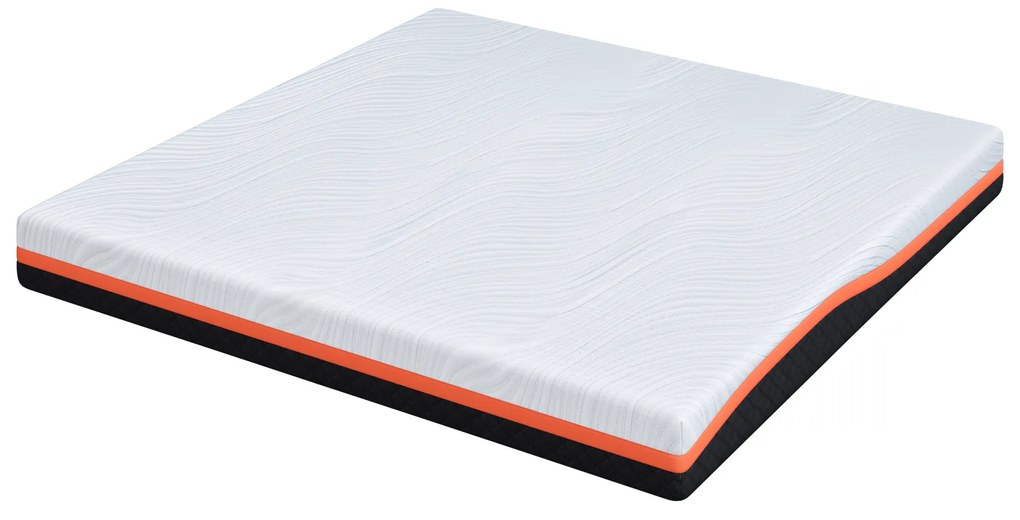 vidaXL Στρώμα Λευκό, Γκρι 200 x 200 cm Pěna
