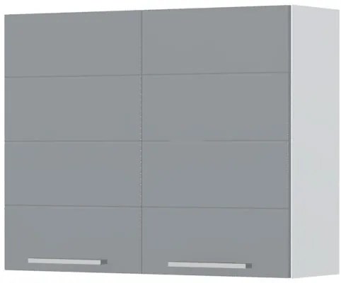 Ντουλάπι κρεμαστό Hudson V7-90-2K-Λευκό - Γκρι - 90.00Χ32.00Χ72.00cm