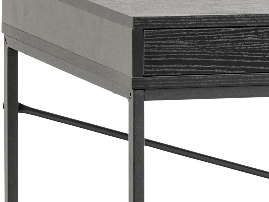 Τραπέζι γραφείου Oakland H147, Με συρτάρια, 75x110x45cm, Μαύρο