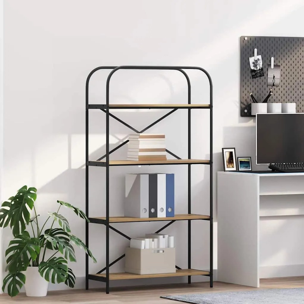 vidaXL Ράφι Βιβλίων artisan δρυς 80 x 30 x 146 εκ Επεξεργασμένο ξύλο