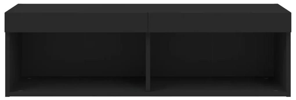 Έπιπλο Τηλεόρασης με LED Μαύρο 100x30x30 εκ. - Μαύρο